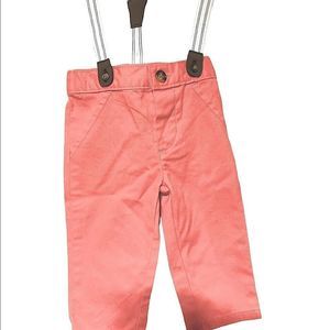 Dressy Pant Coral Suspender Pants Size 6M EUC